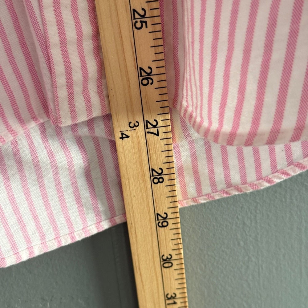 Ralph Lauren Pink Stripe Oxford Shirt Women's Preppy Slim Fit Old Money Sz M - Picture 5 of 8